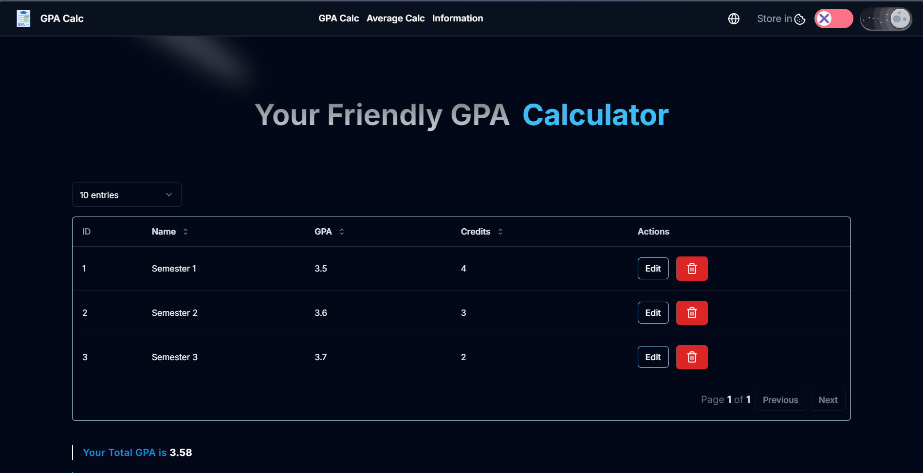 GPA Calculator